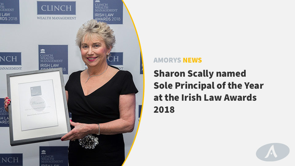 Sharon Scally named Sole Principal of the Year at the Irish Law Awards 2018